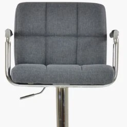Havana Dark Grey Fabric Barstool With Arms -Furniture Specialty Store havana charcoal 4 1