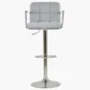 Havana Grey Fabric Barstool With Arms -Furniture Specialty Store havana light grey fabric 2