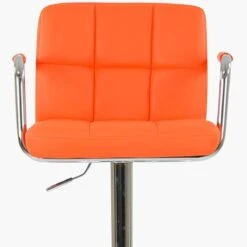 Havana Orange Faux Leather Bar Stool With Arms -Furniture Specialty Store havana orange 4
