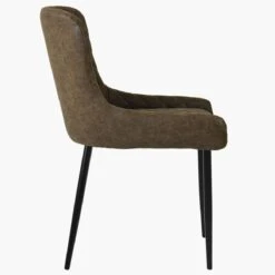 Heron Antique Brown Leather Dining Chair With Black Leg -Furniture Specialty Store heron antique brown black 1