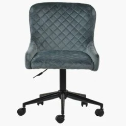 Heron Dark Grey Velvet Swivel Home Office Chair Black Base 8 Heron Dark Grey Velvet Swivel Home Office Chair Black Base -Furniture Specialty Store heron dark grey velvet office chair black 1