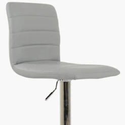 Horizon Grey Faux Leather Chrome Base Breakfast Stool -Furniture Specialty Store horizon grey 5