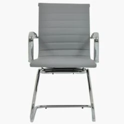 Howden Grey Faux Leather Office Chair Without Wheels