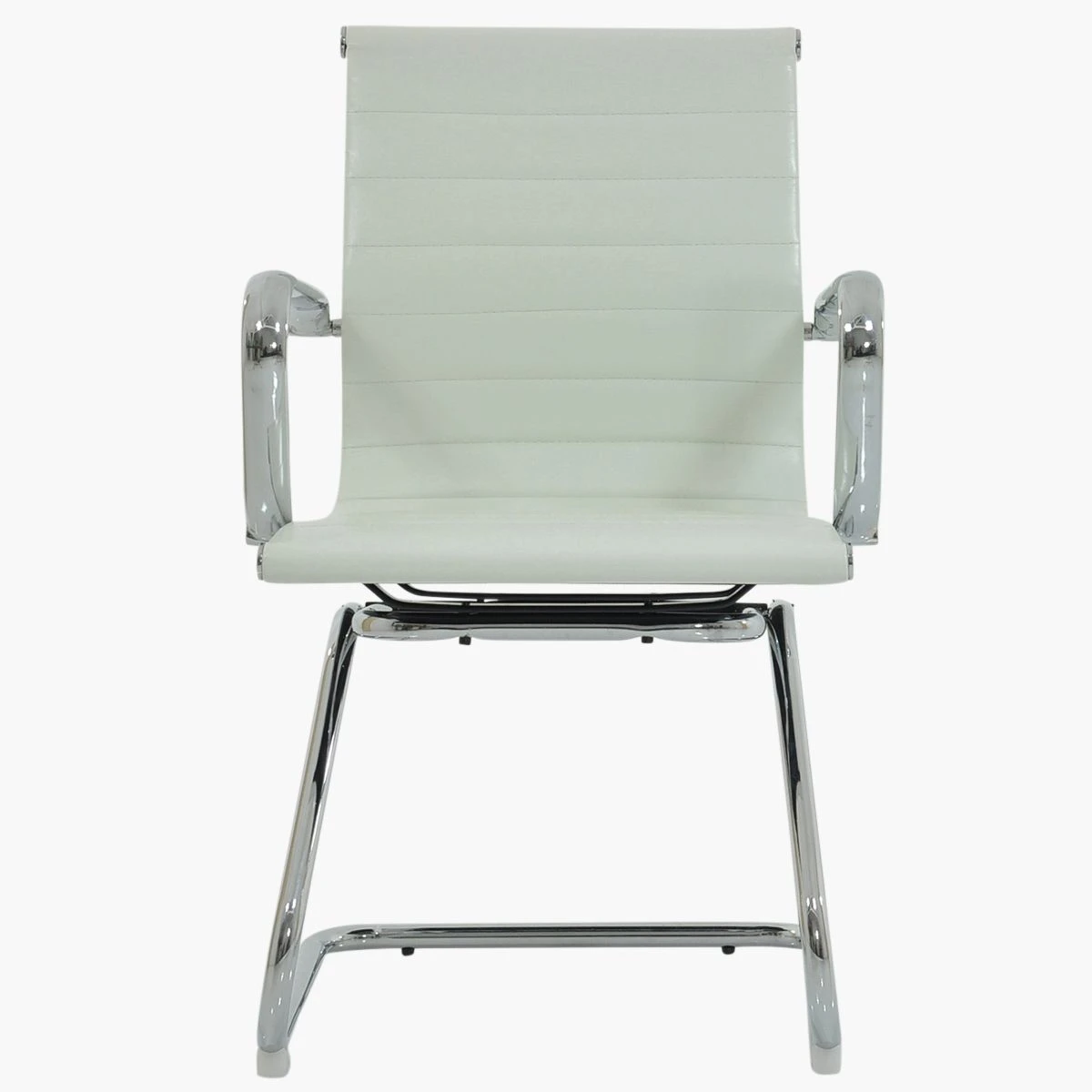 Howden White Leather Office Chair Without Wheels 3 Howden White Leather Office Chair Without Wheels
