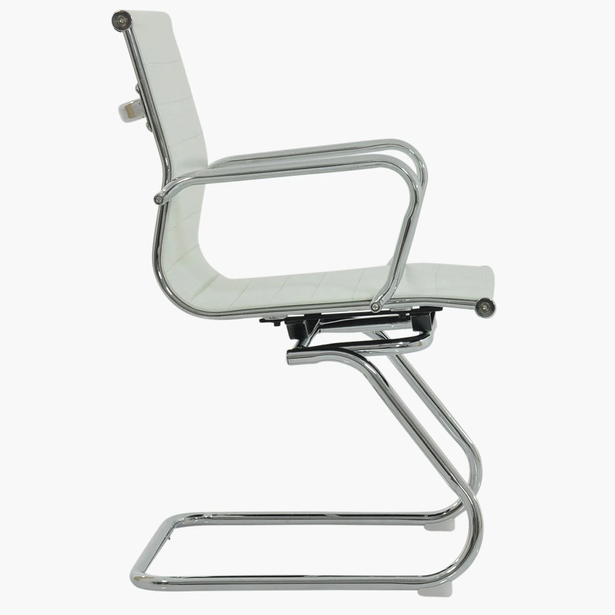 Howden White Leather Office Chair Without Wheels 4 Howden White Leather Office Chair Without Wheels - Image 2