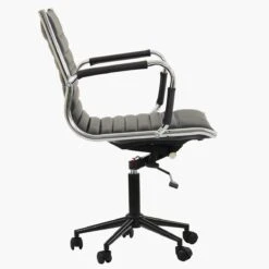 Austell Black Leather Swivel Office Chair With Arms -Furniture Specialty Store jenson black black 3