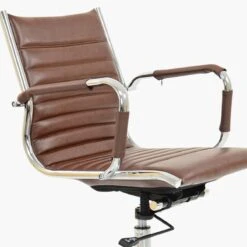 Jenson Vintage Brown Faux Leather Swivel & Recline Office Chair With Arms 13 Jenson Vintage Brown Faux Leather Swivel & Recline Office Chair With Arms -Furniture Specialty Store jenson brown 4 1