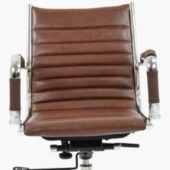 Jenson Vintage Brown Faux Leather Swivel & Recline Office Chair With Arms 14 Jenson Vintage Brown Faux Leather Swivel & Recline Office Chair With Arms -Furniture Specialty Store jenson brown 5 1