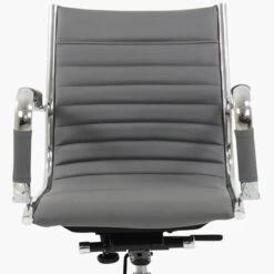 Jenson Grey Faux Leather Swivel & Recline Office Chair With Arms -Furniture Specialty Store jenson grey 5 1