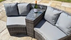 Jerez 2 Seater Rattan Sofa Set Grey