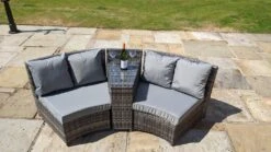 Jerez 2 Seater Garden Rattan Circle Sofa Set With Table Black -Furniture Specialty Store jevez 2 seater 4 2