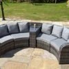 Jerez 4 Seater Garden Rattan Circle Sofa Set With Table Black -Furniture Specialty Store jevez 4 seater 1 2