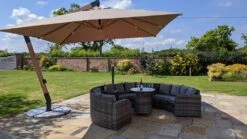 Jerez 6 Seater Rattan Sofa Set & Table Grey