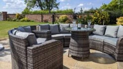 Jerez 6 Seater Garden Rattan Circle Sofa Set With Table Black -Furniture Specialty Store jevez 6 seater 4 2