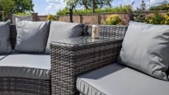 Jerez 6 Seater Garden Rattan Circle Sofa Set With Table Brown -Furniture Specialty Store jevez 6 seater 6 1