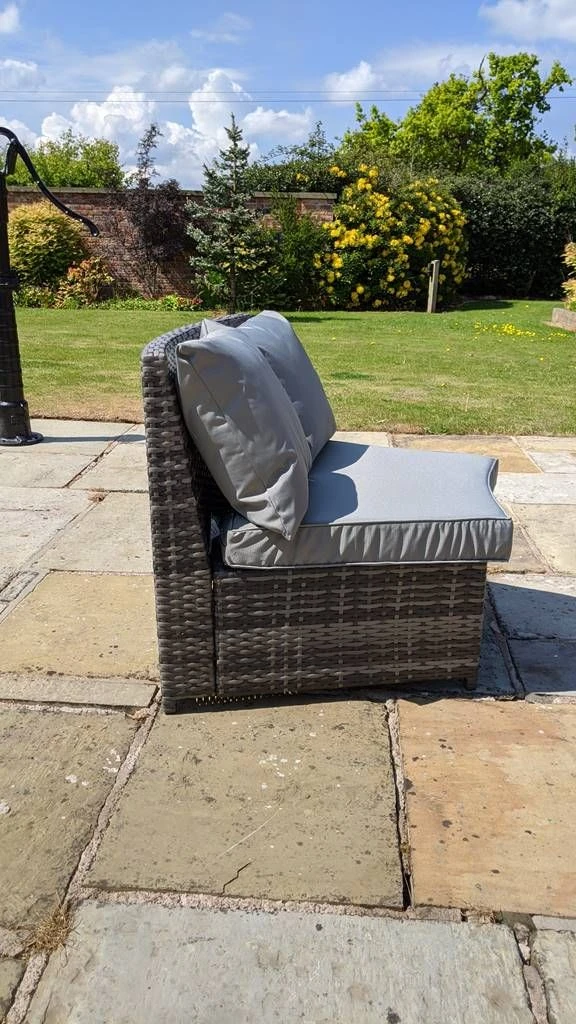 Jerez 2 Seater Garden Rattan Circle Sofa Set With Table Brown 10 Jerez 2 Seater Garden Rattan Circle Sofa Set With Table Brown - Image 8