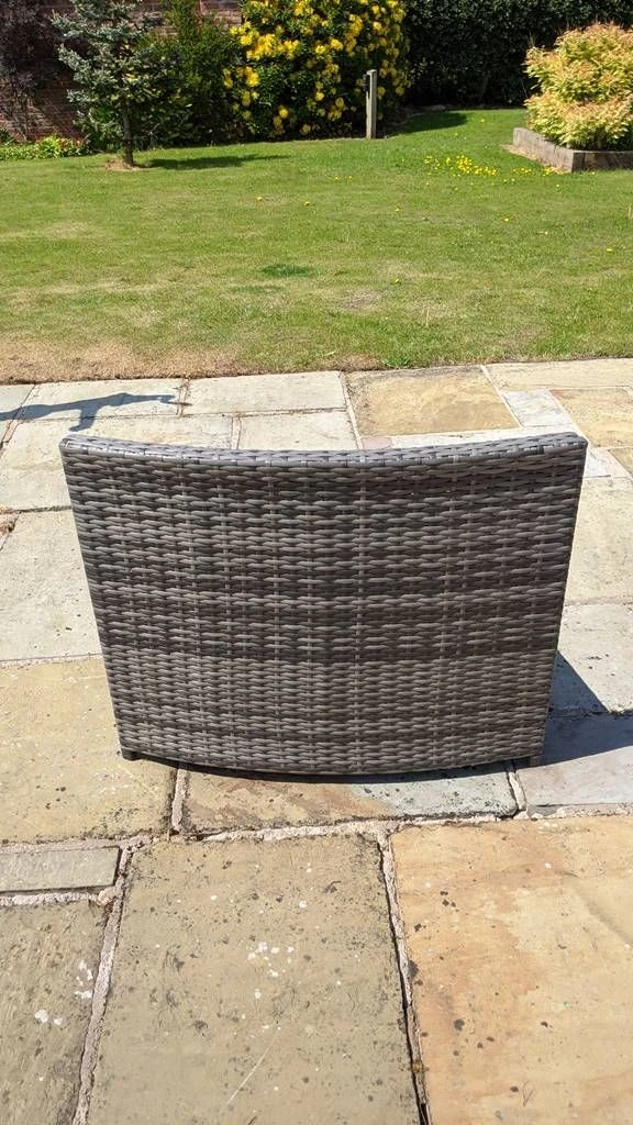 Jerez 2 Seater Garden Rattan Circle Sofa Set With Table Brown 14 Jerez 2 Seater Garden Rattan Circle Sofa Set With Table Brown - Image 12