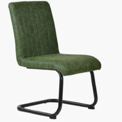Kendal Vintage Green Leather Dining Chair -Furniture Specialty Store kendal antique green 2