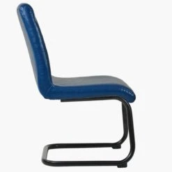 Kendal Vintage Blue Leather Dining Chair -Furniture Specialty Store kendal vintage blue 3