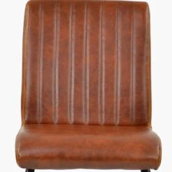 Kendal Vintage Brown Faux Leather Dining Chair With Black Legs -Furniture Specialty Store kendal vintage brown 5