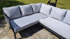 Lagos 5 Seater Rattan Corner Sofa Set & Coffee Table Grey -Furniture Specialty Store lagos corner rattan 10