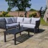 Lagos 5 Seater Rattan Corner Sofa Set & Coffee Table Grey -Furniture Specialty Store lagos corner rattan 2