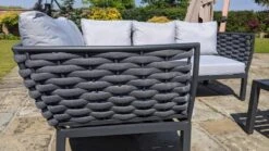 Lagos 5 Seater Rattan Corner Sofa Set & Coffee Table Grey -Furniture Specialty Store lagos corner rattan 6