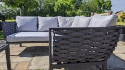 Lagos 5 Seater Rattan Corner Sofa Set & Coffee Table Grey -Furniture Specialty Store lagos corner rattan 7