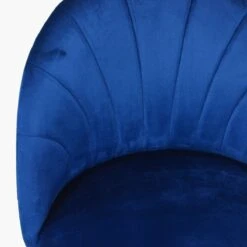 Maz Blue Velvet Dining Chair With Gold Legs -Furniture Specialty Store leia dark blue velvet 4 1