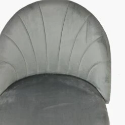 Maz Grey Velvet Dining Chair With Gold Legs