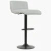 Libra Grey Faux Leather Black Base Barstool -Furniture Specialty Store libra grey 1