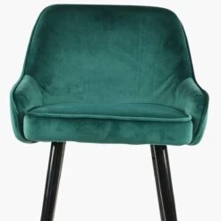 Longdale Green Velvet Black Silver Leg Breakfast Stool -Furniture Specialty Store longdale green velvet silver tip 5 1