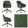 Lule Vintage Green Leather Swivel Office Chair Black Base 1 Lule Vintage Green Leather Swivel Office Chair Black Base -Furniture Specialty Store lule antique green black office 4