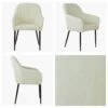 Lule Carver Cinda Cream Boucle Dining Chair With Black Leg