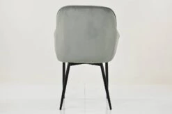 Lule Carver Grey Velvet Dining Chair With Black Legs And Armrests 9 Lule Carver Grey Velvet Dining Chair With Black Legs And Armrests -Furniture Specialty Store lule grey velet with black 3