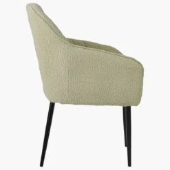 Lule Carver Mink Boucle Dining Chair With Black Leg -Furniture Specialty Store lule mink black 3