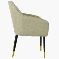 Lule Carver Mink Boucle Dining Chair With Black / Gold -Furniture Specialty Store lule mink gold tip 3