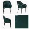 Lule Carver Green Leather Dining Chair With Black Leg -Furniture Specialty Store lule vintage green black 4