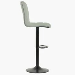 Luna White Faux Leather Black Base Bar Stool -Furniture Specialty Store luna white 3