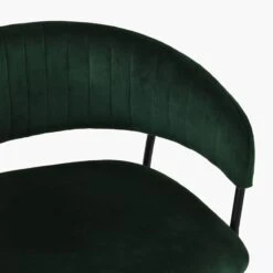 Mando Green Velvet Black Leg Kitchen Stool -Furniture Specialty Store mando green 5