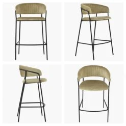 Mando Mink Velvet Black Leg Breakfast Stool 13 Mando Mink Velvet Black Leg Breakfast Stool -Furniture Specialty Store mando taupe