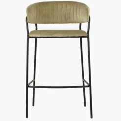 Furniture Specialty Store 5 Mando Mink Velvet Black Leg Breakfast Stool
