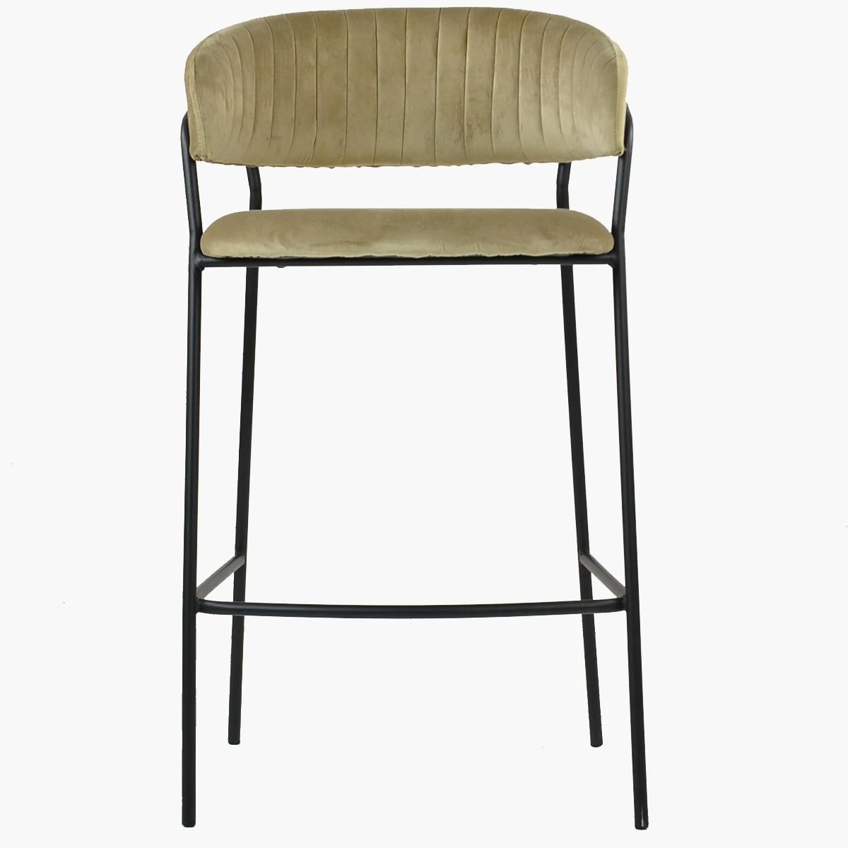 Mando Mink Velvet Black Leg Breakfast Stool 3 Mando Mink Velvet Black Leg Breakfast Stool