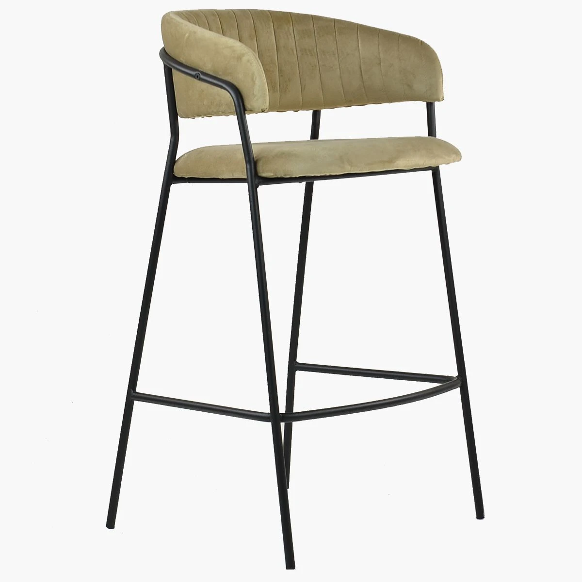 Mando Mink Velvet Black Leg Breakfast Stool 4 Mando Mink Velvet Black Leg Breakfast Stool - Image 2
