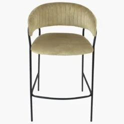 Mando Mink Velvet Black Leg Breakfast Stool 12 Mando Mink Velvet Black Leg Breakfast Stool -Furniture Specialty Store mando taupe 3