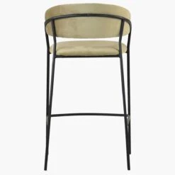 Mando Mink Velvet Black Leg Breakfast Stool 11 Mando Mink Velvet Black Leg Breakfast Stool -Furniture Specialty Store mando taupe 6
