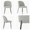 Merino Stone Grey Boucle Dining Chair -Furniture Specialty Store merino stone grey 5