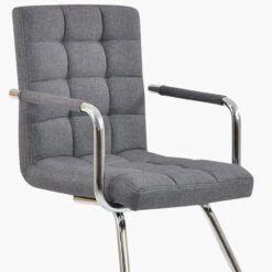 Miami Grey Fabric Office Chair Without Wheels 9 Miami Grey Fabric Office Chair Without Wheels -Furniture Specialty Store miami charcoal 4
