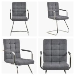 Miami Grey Fabric Office Chair Without Wheels 11 Miami Grey Fabric Office Chair Without Wheels -Furniture Specialty Store miami charcoal white
