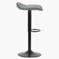 Mira Grey Boucle Black Base Breakfast Stool -Furniture Specialty Store mira grey boucle 3